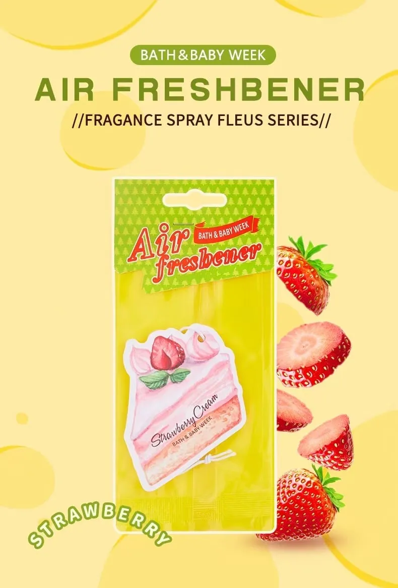 Suche Perfume Wiszące w Samochodzie Strawberry Cream, 24 szt.
