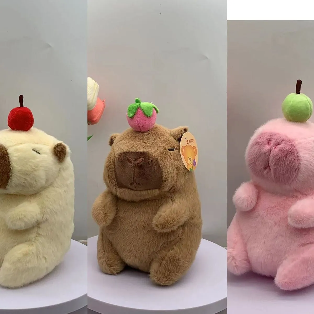 Maskotka Pluszowa Kapibara 23cm z Owocem Mix Kolorów