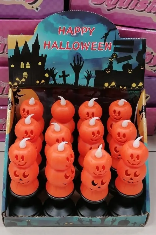 Dekoracja LED Halloween Dynia Podwójna na Podstawce 12szt