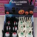 Dekoracja LED Halloween - Ręka Szkieletora z Okiem, 12 szt.