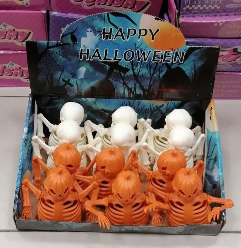 Dekoracja LED Halloween Szkielet i Dynia, 12 szt.