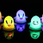 Dekoracja LED Halloween duszki kolorowe świecące 12 szt.