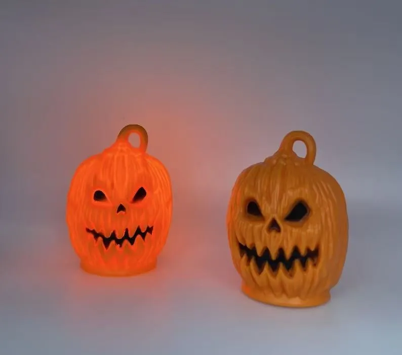 Dekoracja LED Halloween Dynia Pomarańczowa z Uchwytem 12 szt.