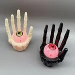 Dekoracja LED Halloween - Ręka szkieletu z okiem, 12 szt.