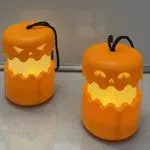 Dekoracja LED Halloween lampion dynia pomarańczowy 12szt