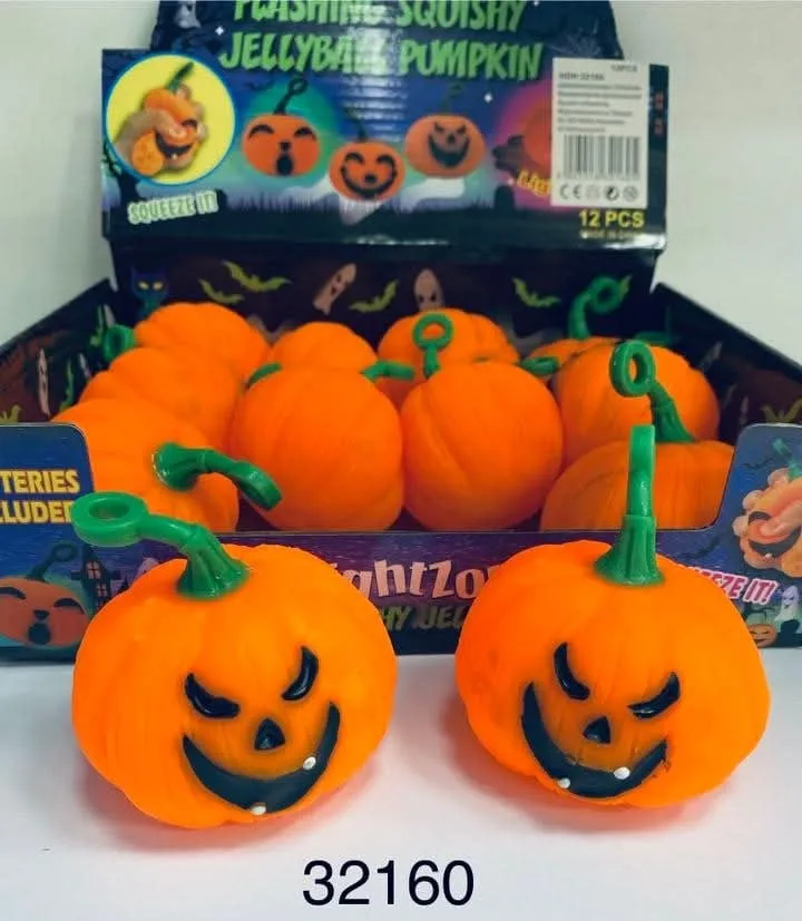 Zabawki Squeeze Halloween Dynia Świecąca Jellyball 12 szt