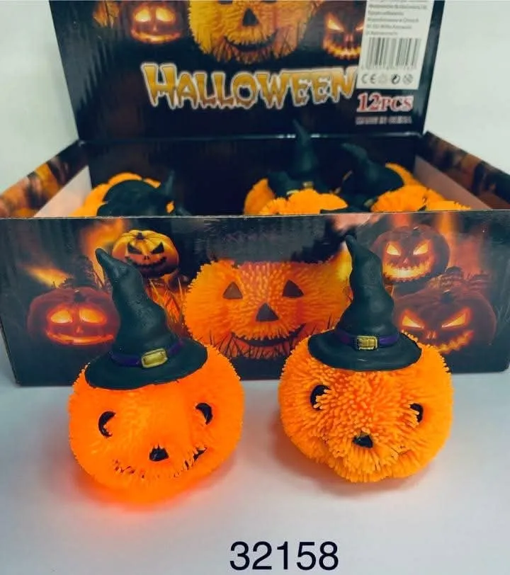 Zabawki Squeeze Halloween Dynia w Kapeluszu 12 szt.