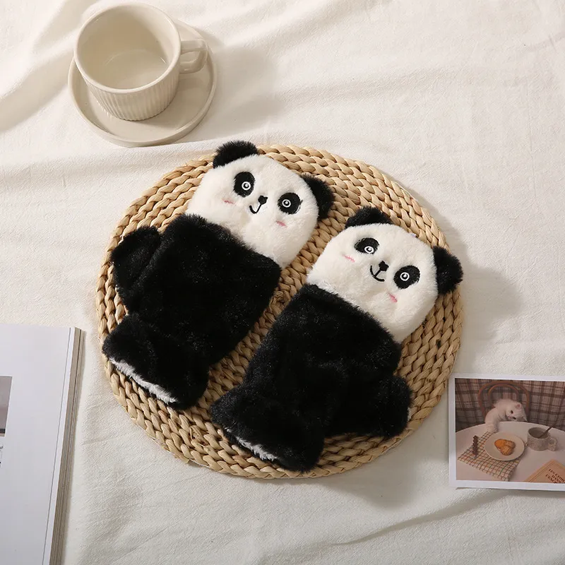 Rękawiczki damskie bez palców panda