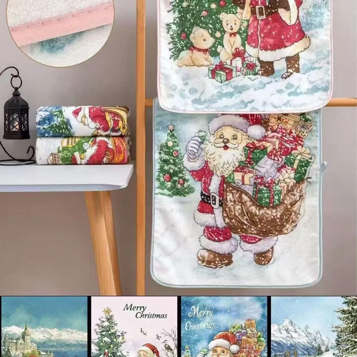 Ścierki Świąteczne Mikrofibra Santa Claus 25x20 cm