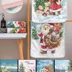 Ścierki Świąteczne Mikrofibra Santa Claus 25x20 cm
