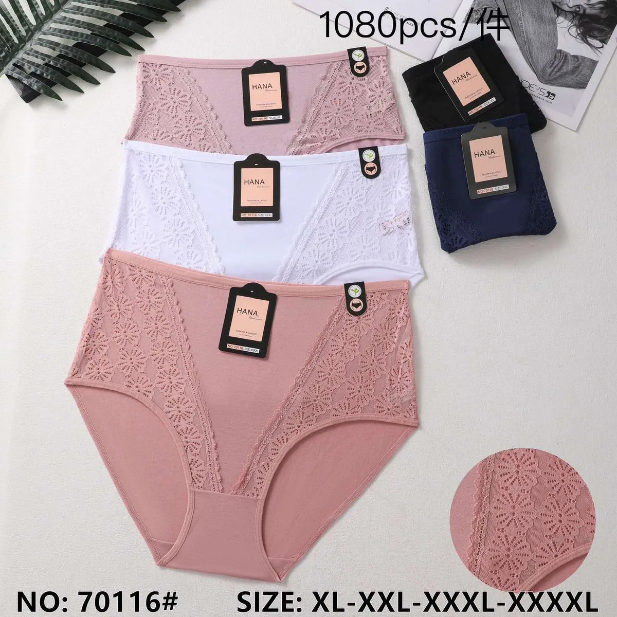 Majtki damskie koronkowe HANA XL-6XL, 3 kolory