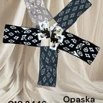 Opaski damskie wzór etniczny szary/czarny C10.3446