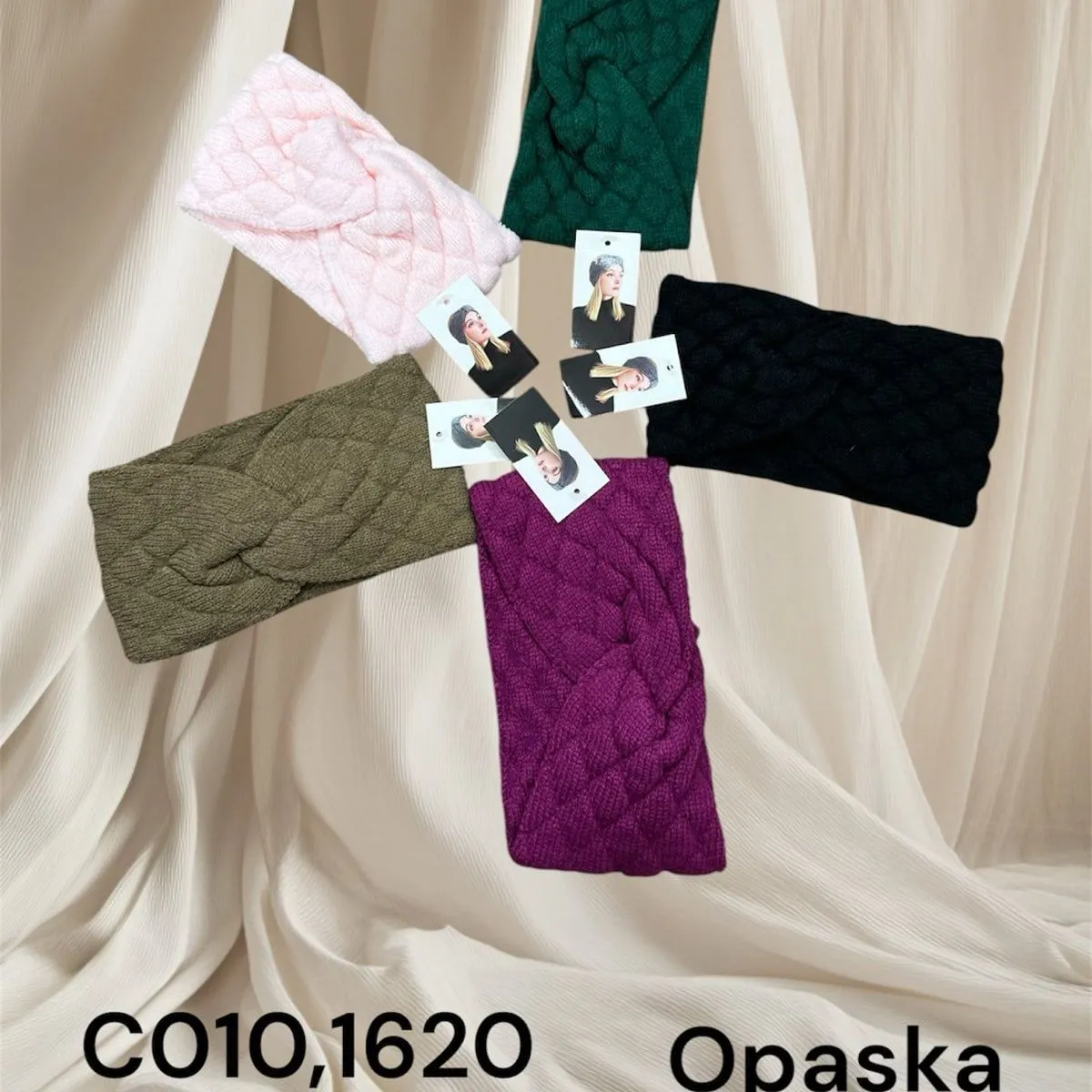 Opaski damskie plecione C010,1620 4 kolory