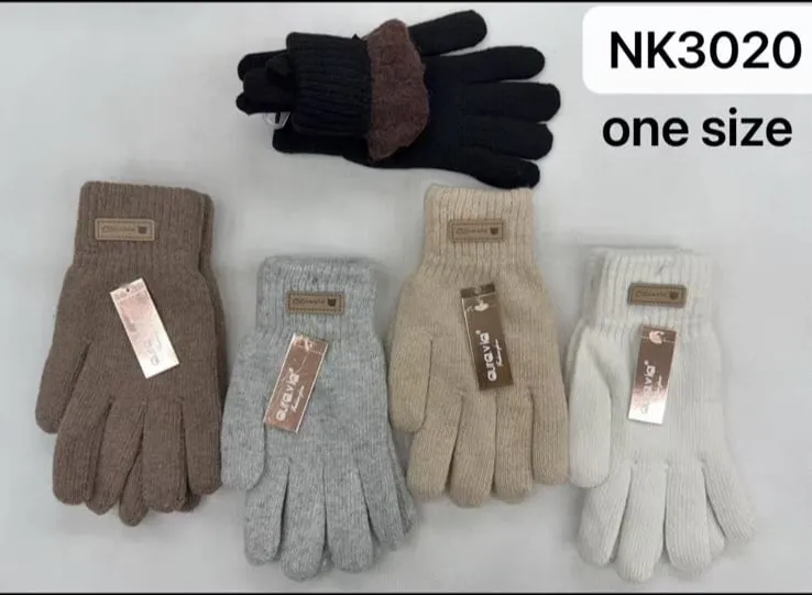 Rękawiczki damskie dzianinowe NK3020 one size
