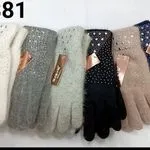 Rękawiczki damskie NK881 z cekinami, 5 kolorów