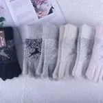 Rękawiczki damskie z reniferem, 6 kolorów