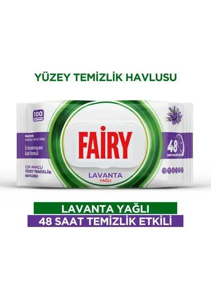 Chusteczki Czyszczące FAIRY Lavanta 100 szt