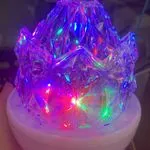 Lampka LED dekoracyjna kryształowa fioletowo-niebieska