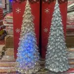 Świecące Choinki LED 22cm Złota Srebrna Niebieska