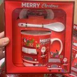 Zestaw Kubek Świąteczny Czerwony z Łyżką Merry Christmas