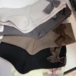 Skarpetki damskie z kokardą, zestaw wielokolorowy