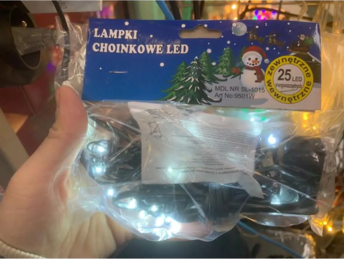 Lampki 25 LED na Prąd 2m Choinkowe