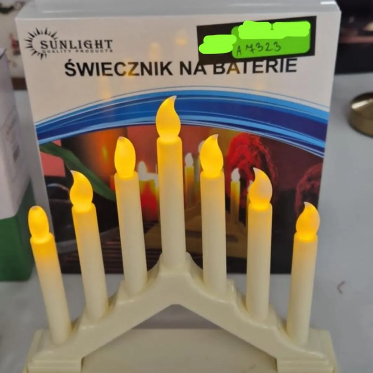 Świecznik na baterie LED 7-ramienny Sunlight