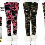 Legginsy dla Dzieci Ocieplane Camo Mix Rozm.