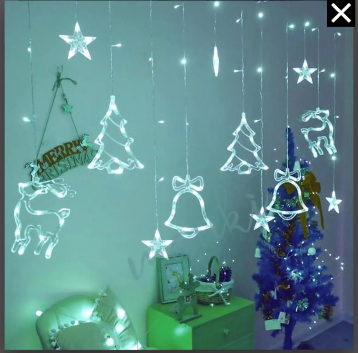 Lampki Dekoracyjne 138LED 3m Zimna Biel Świąteczne