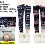 Legginsy dla Dzieci Ocieplane z Wzorami Zimowymi