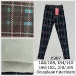 Legginsy dla Dzieci Ocieplane w Kratę Rozmiary 122/128-158/164