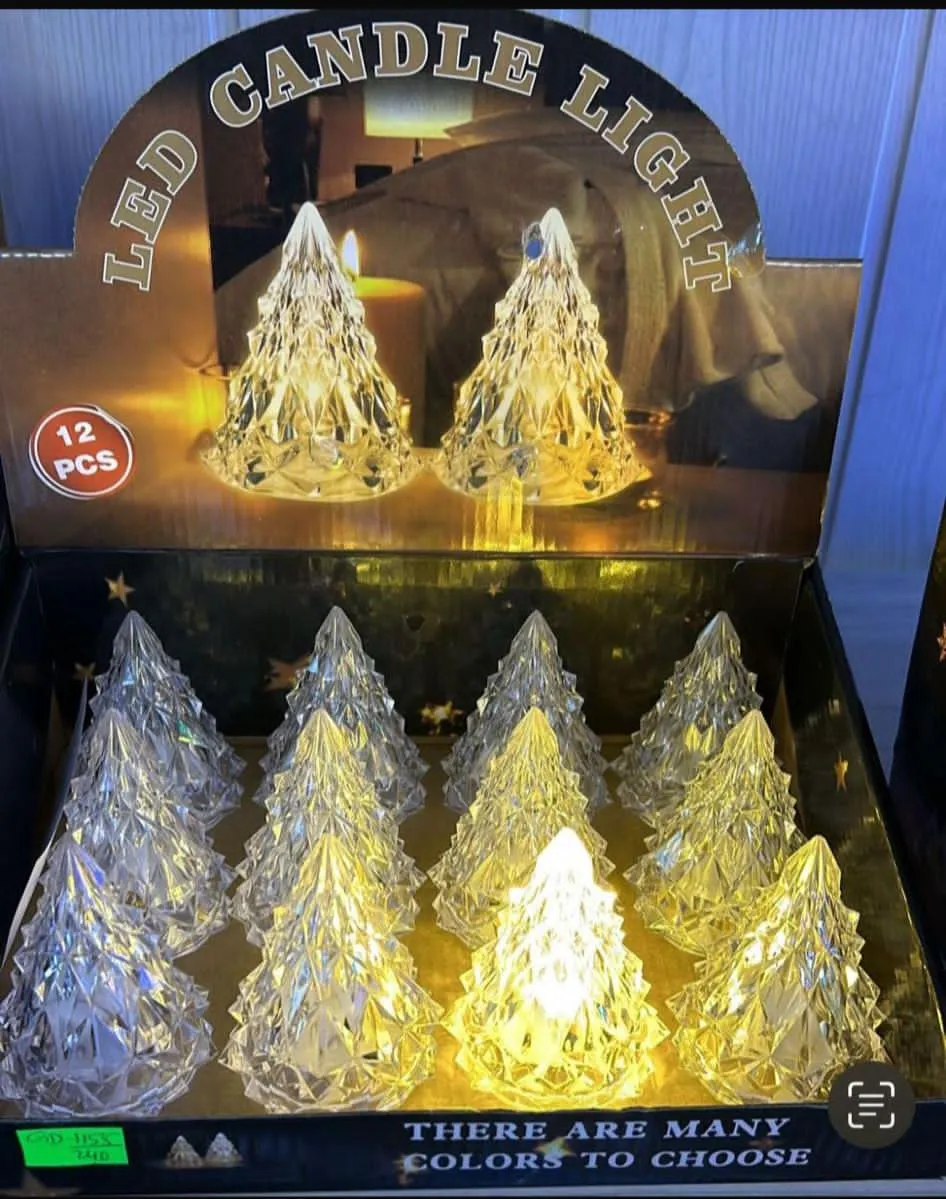 Lampka LED Choinka Świecąca Złota 12 szt