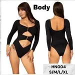 Bodysuit Damski Czarny z Wywierconymi Otworami S/M/L/XL