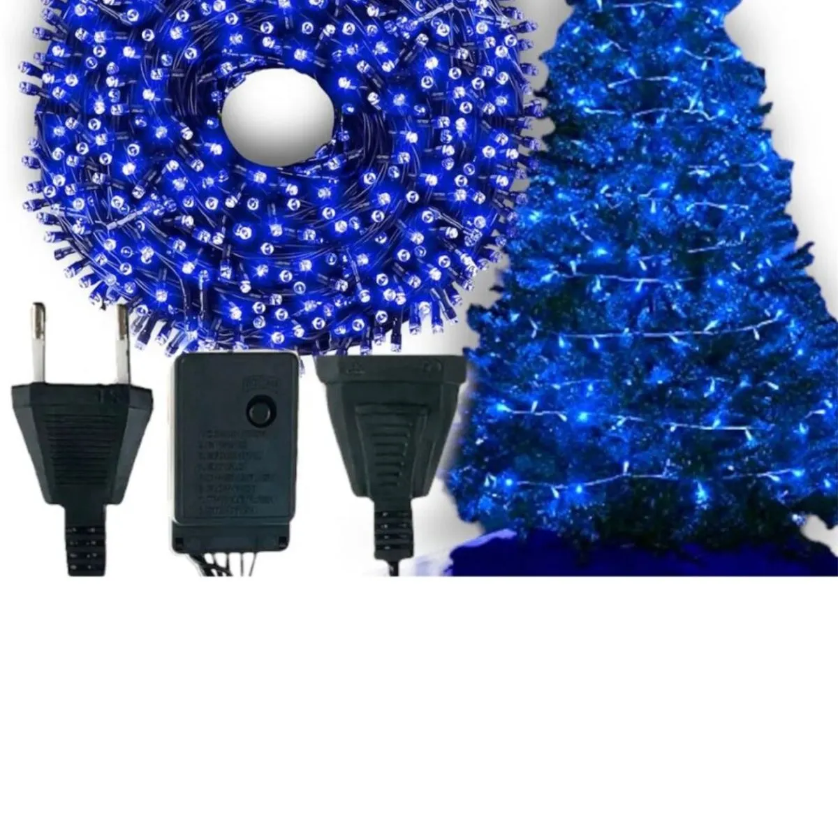 Lampki choinkowe niebieskie 100 LED