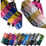 Szaliki damskie wzór motyli cashmere multikolor