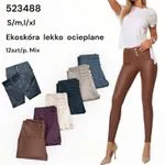 Leggingsy damskie eko-skóra S/M/L/XL mix kolorów