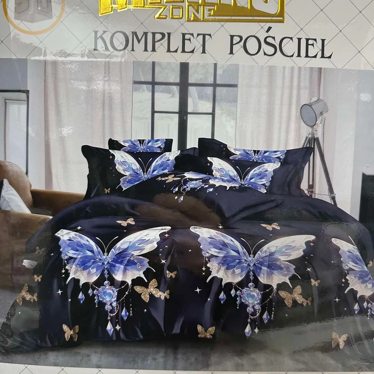 Komplet Pościel 4CZ Milano Zone 160/200 Motyw Motyli