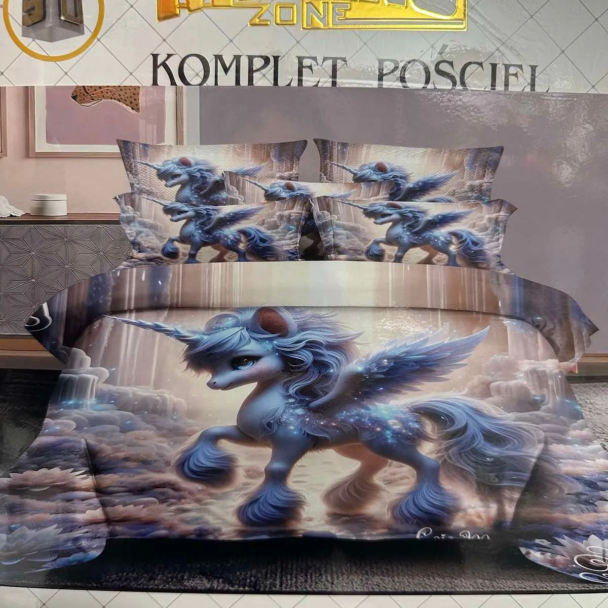 Komplet Pościel 4cz Milanianu Unicorn 160/200