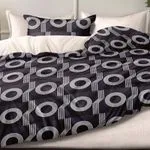 Komplet Pościel 4CZ 160/200 Czarno-biały