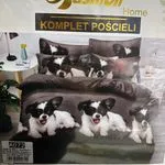 Komplet Pościeli 4CZ 160/200 Fashion Home psy szarości A072