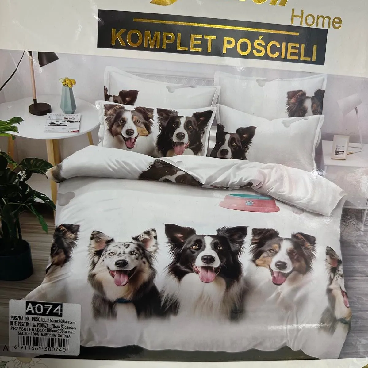 Komplet Pościeli 4CZ 160/200 Border Collie A074