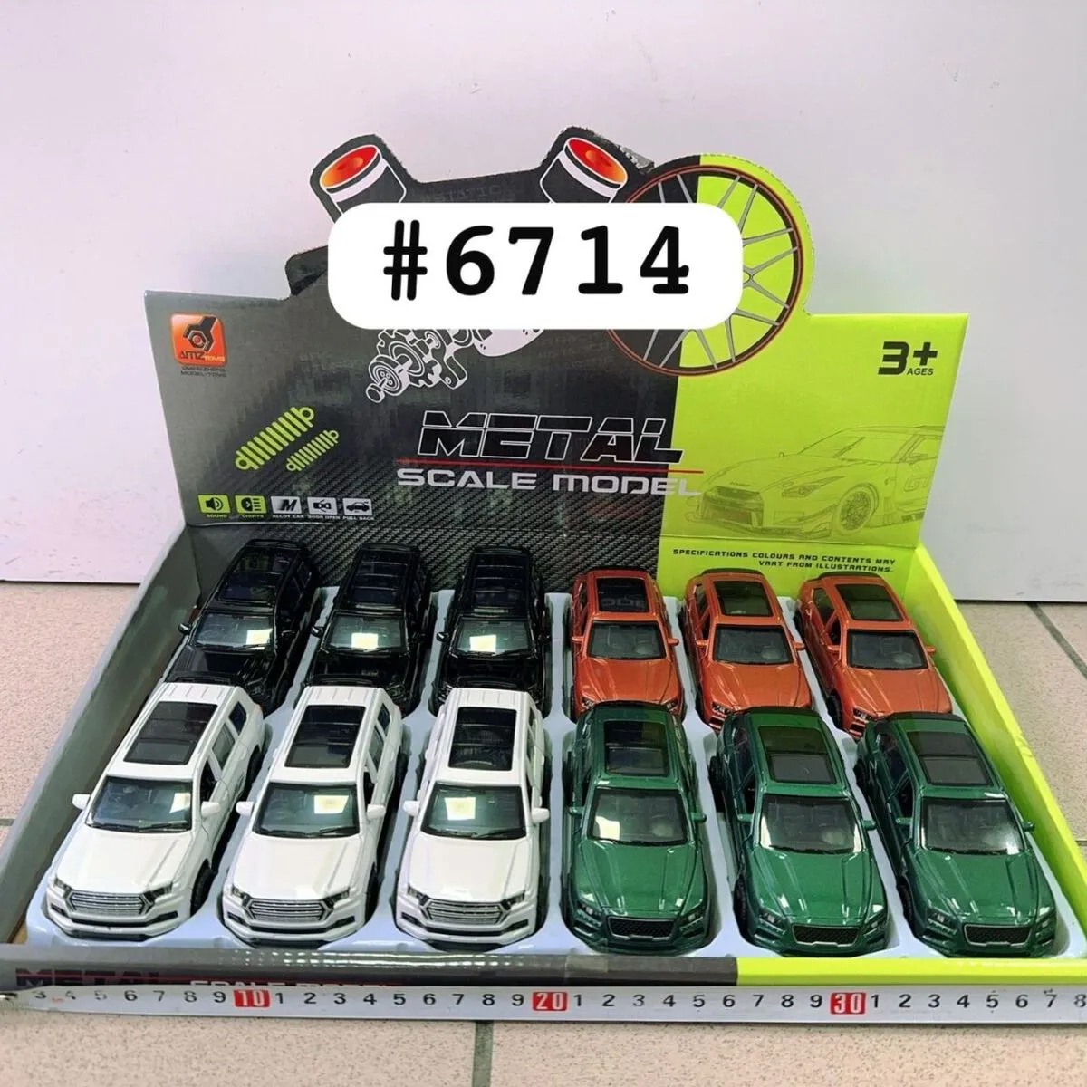 Zestaw Metalowych Modeli Samochodów 1:64 #6714