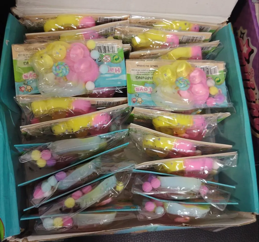 Gniotki Squeeze Toys Antystresowe Żółte Różowe 16 szt