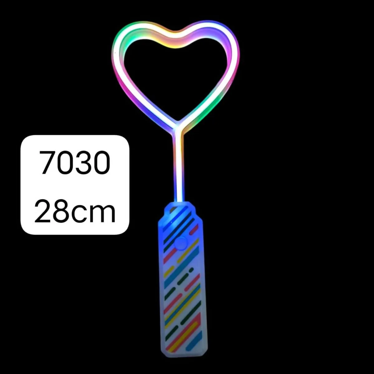 Różdżka LED Mały 28cm Serce Wielokolorowe