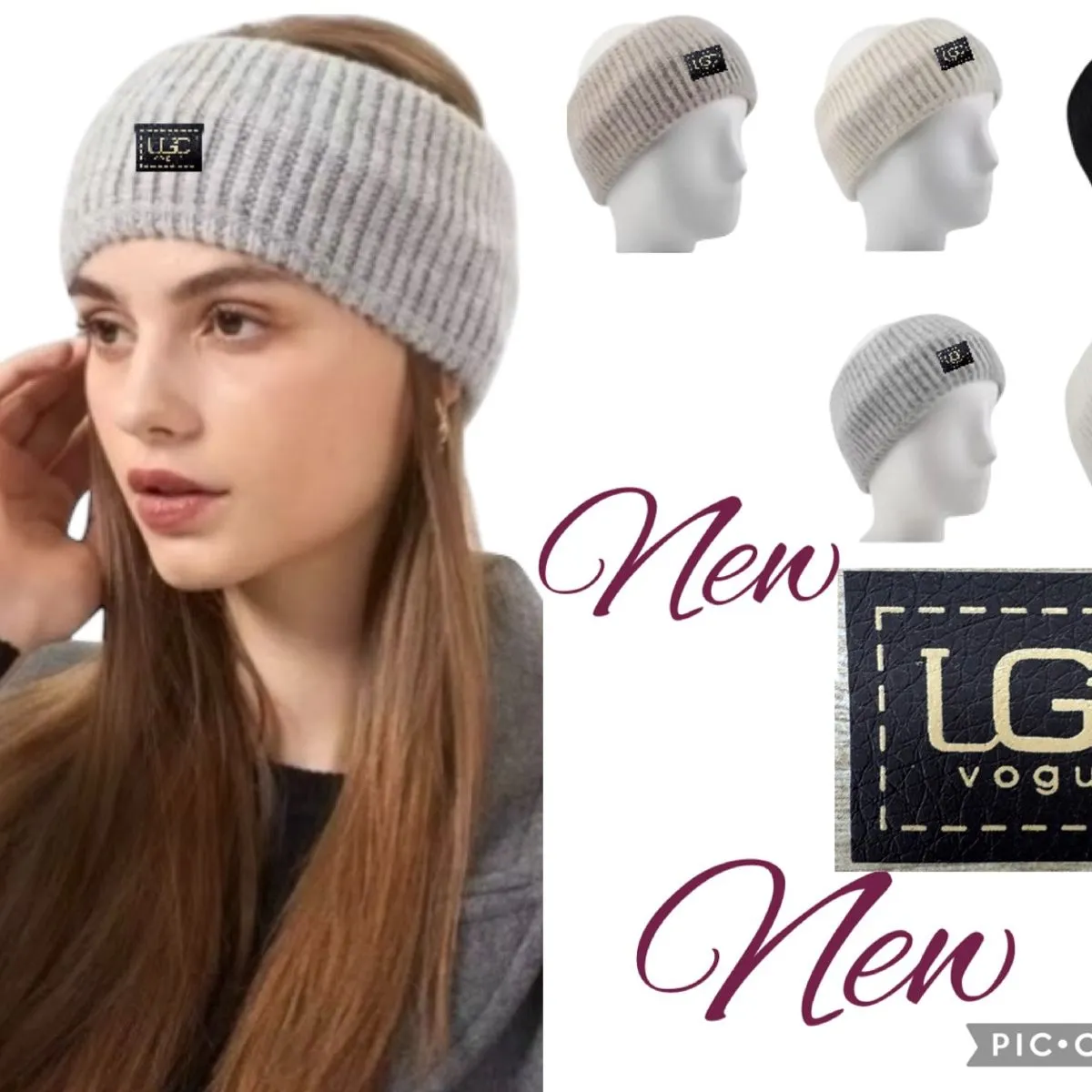 Opaski damskie LGC Vogue, szare i czarne, 6 szt.