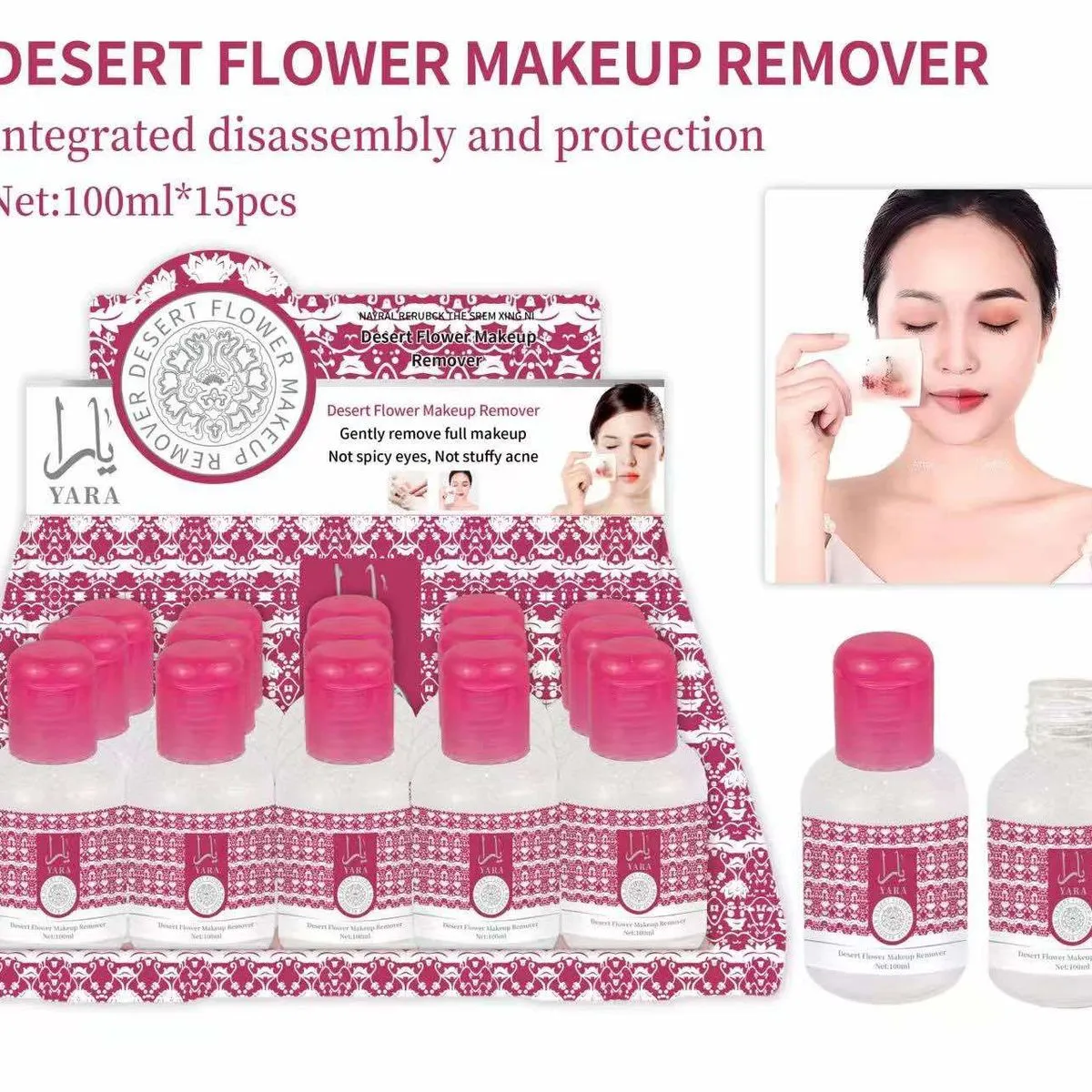 Płyn do Demakijażu YARA Desert Flower 100ml x 15szt