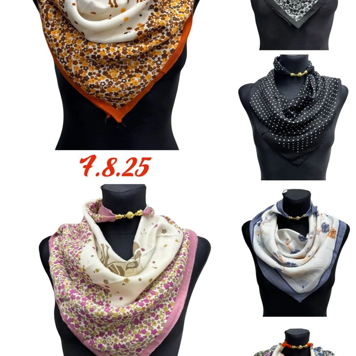 Szaliki damskie wzorzyste z magnezem 170226-126