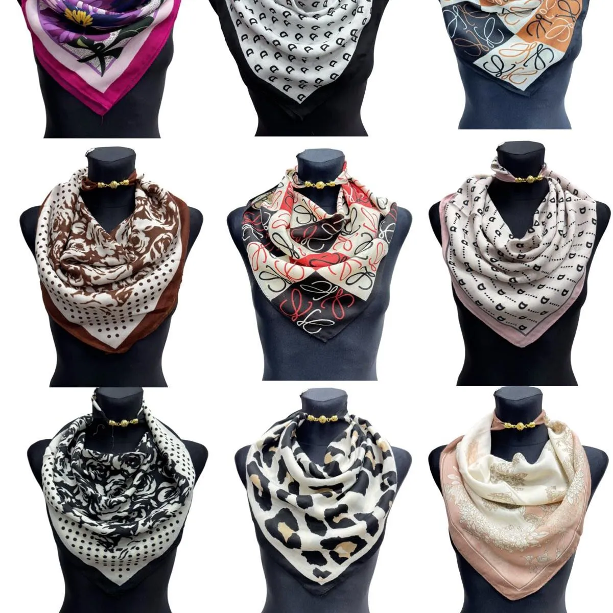 Szaliki damskie kwieciste i wzorzyste zapinane 170226-129