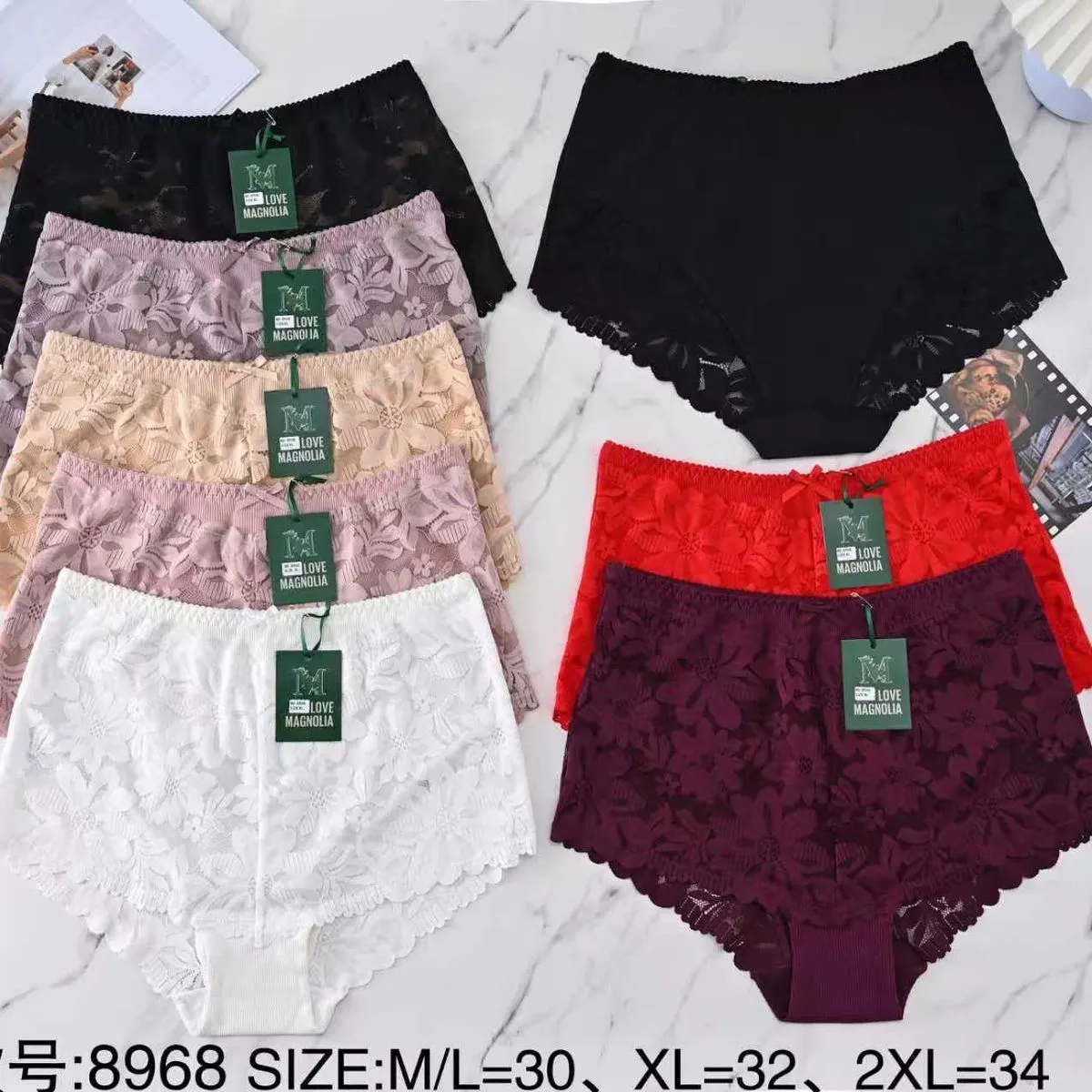 Majtki damskie koronkowe rozmiary M/L-30, XL-32, 2XL-34