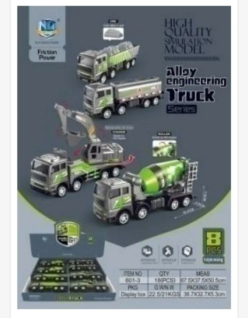 Zabawka Alloy Engineering Truck Friction Power